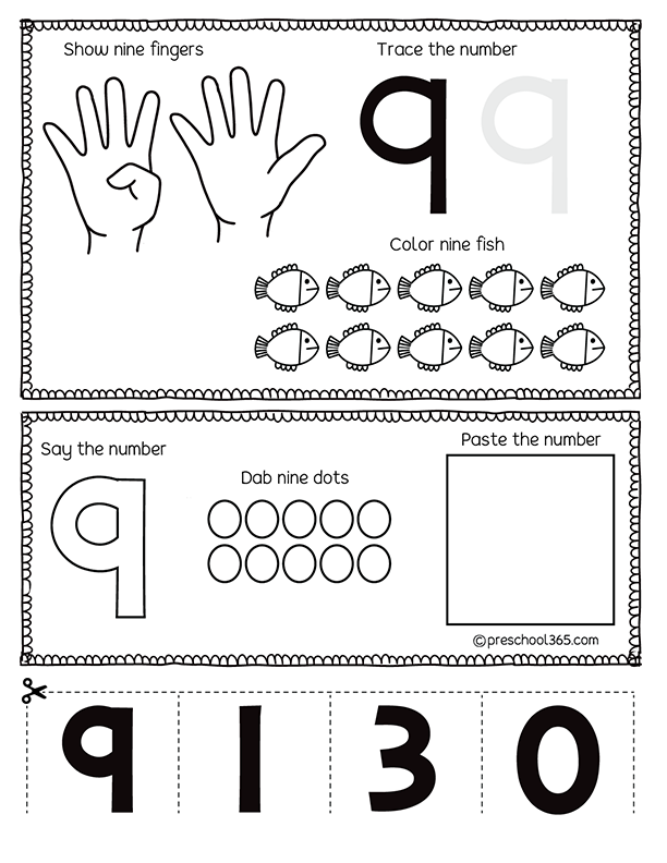 Quality Fish Fingers Theme Number counting printables