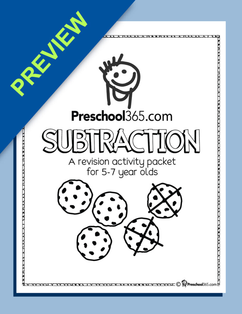 Free Kindergarten and 1st Grade Subtraction Activity download Sheets