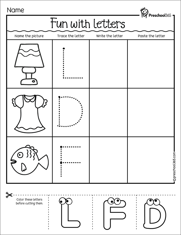 Easy uppercase tracing and practice sheets for preschool children