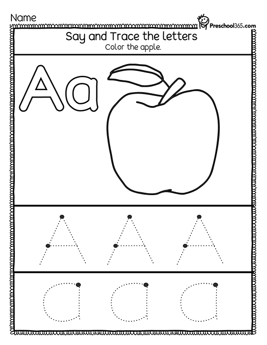 Quality downloadable Apple theme pages for preschool teachers
