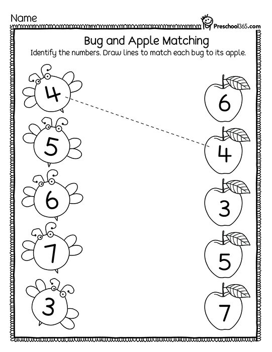 Educational hands-on activities all related to Fresh apples for preschool age kids