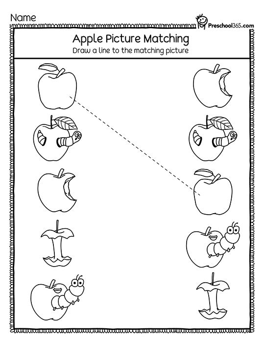 FREE Printable Apple Worksheets for Preschool and Kindergarten