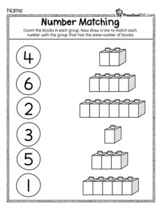 Quality number matching activity worksheets for preschoolers | Preschool365